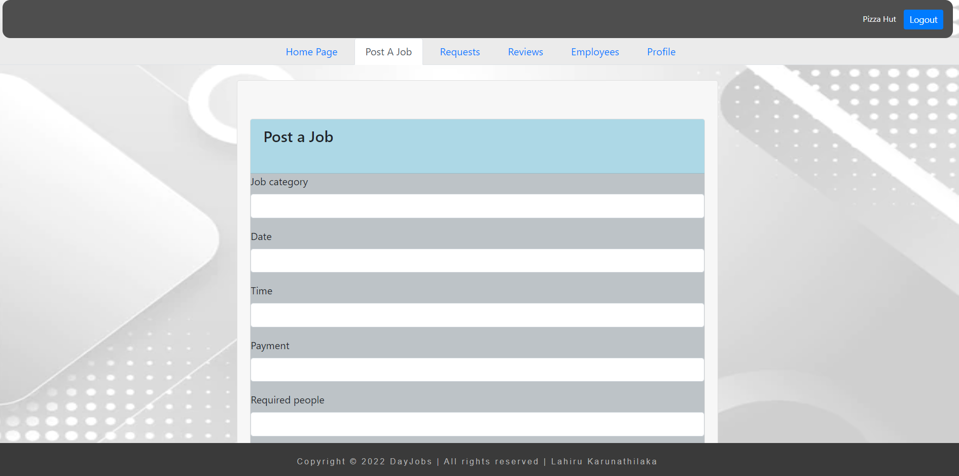 Online Part time job portal 