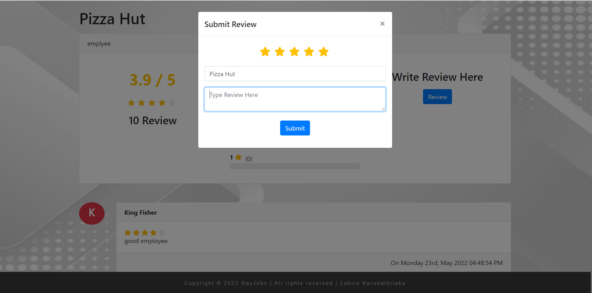 Online Part time job portal 