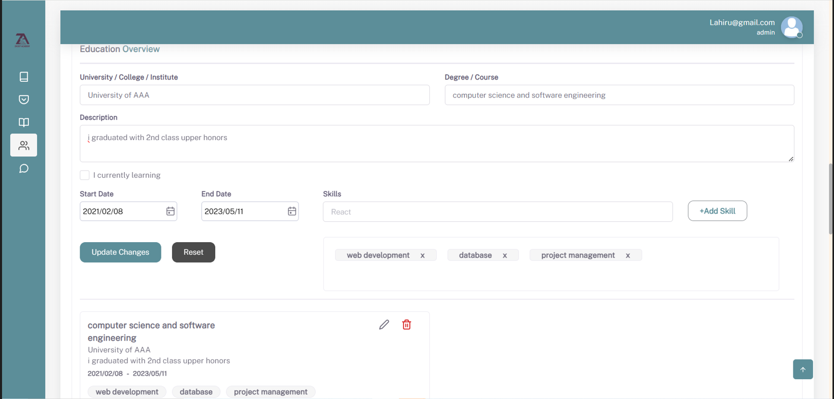 Learning Material System